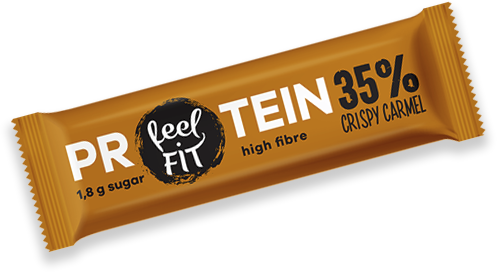 Protein bar with caramel flavour 
